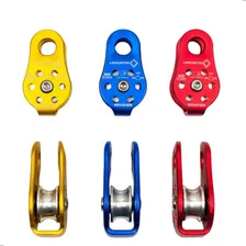 2 Un Polia Aluminio Roldana Alpinismo Escalada Altura 20kn Foto mini 2
