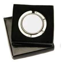 2 Un Suporte Gancho - Porta Bolsa Dobrável Portátil De Mesa Cor Prateado Foto mini 1