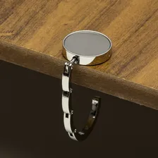 2 Un Suporte Gancho - Porta Bolsa Dobrável Portátil De Mesa Cor Prateado Foto mini 3