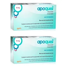 2 Unid Apoquel Dermatológico Anti Coceira Cães 16mg 20 Comp Foto  mini 1