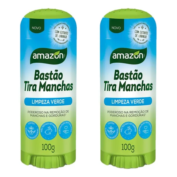 2 Unid. Tira Manchas Roupas Bastão Remove+de 70 Tipos Mancha Foto 1