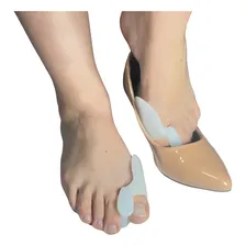 2 Unidades De Corretor Ortopédico Separador Silicone Joanete Cor Branco Tamanho Ajustável Foto mini 1