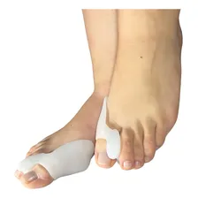 2 Unidades De Corretor Ortopédico Separador Silicone Joanete Cor Branco Tamanho Ajustável Foto mini 2