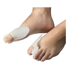 2 Unidades De Corretor Ortopédico Separador Silicone Joanete Cor Branco Tamanho Ajustável Foto mini 4