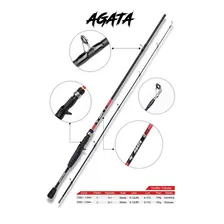 2 Varas Carretilha Carbono Ágata C 562 Albatroz 1,68m 6-12lb Foto mini  2