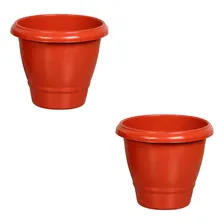 2 Vasos Para Plantas Casa Jardim Varanda Plastico Resistente Cor Cerâmica Liso Foto mini 1
