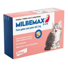 2 Vermifugo Milbemax Para Gatos Até 2kg - 2 Comprimidos Foto mini  2