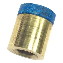 2 Virolas De Metal Com Sola De Couro + 1 Giz Bilhar Sinuca Cor Azul Foto mini 4