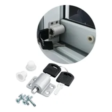 2 X Fechadura Tranca Trava P/ Janela Porta Correr 206 Cor Cinza Foto mini  3