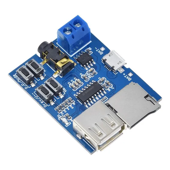2 X M贸dulo Decodificador Amplificador De 脕udio Mp3 Arduino Foto 1
