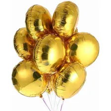 20 Balão Dourado Metalizado Redondo 45cm Gás Hélio Festa Ar REDONDO 18 Foto mini  3