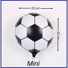 20 Balão Bola Futebol Metalizado 22cm Centro Mesa + Varetas Foto mini 2