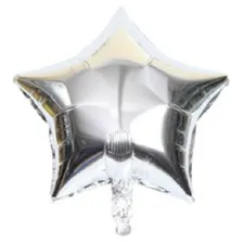 20 Balão Metalizado Estrela Prata 18 Polegadas 45cm Foto mini  2