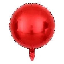 20 Balão Metalizado Redondo Vermelho 45cm Festa Decor Ar Gás Redondo 18 Foto mini 3