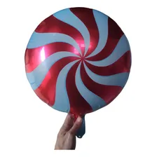 20 Balão Pirulito Metalizado 45cm Festa Candy Decoração Ar Cor Vermelho Pirulito 18 Polegadas Foto mini 1