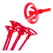 20 balões em formato de coração para decoração em vermelho com barra metálica Foto mini 2