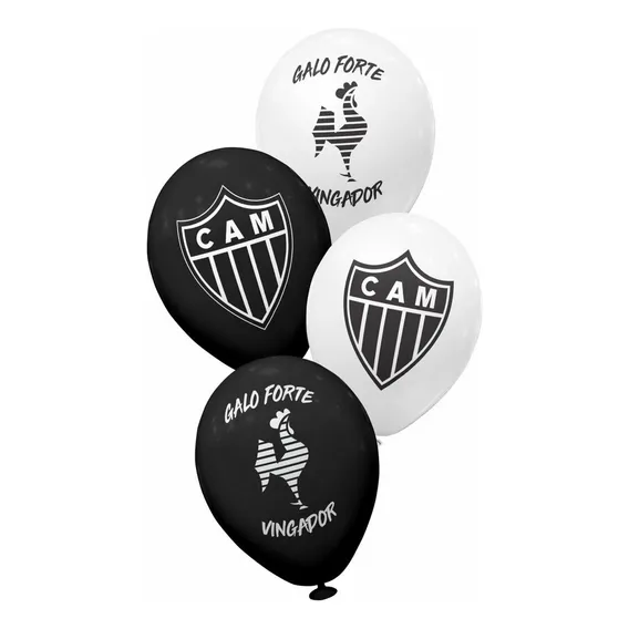 20 Bexigas Balão Festa Atletico Mineiro Decoração Anive 8pol Foto 1