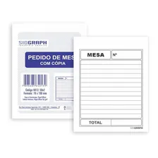 20 Blocos Pedido De Mesa C/ C贸pia 2 Vias 50x2 Sidgraph Foto mini 1