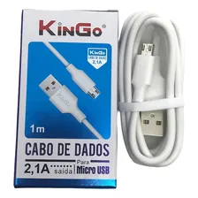 20 Cabo Dados Carga Kingo V8 2m 2.1a Atacado Cor Branco Foto mini 4