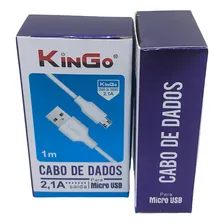 20 Cabo Dados Carga Kingo V8 2m 2.1a Atacado Cor Branco Foto mini 3