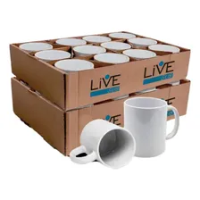 20 Canecas Brancas De Porcelana Para Sublimação 325ml Live Cor Branco Caneca Live Foto mini  3