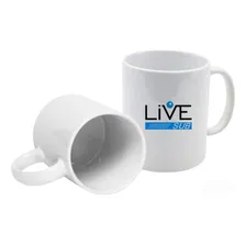 20 Canecas Brancas De Porcelana Para Sublimação 325ml Live Cor Branco Caneca Live Foto mini 4