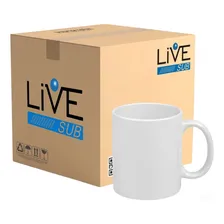 20 Canecas Brancas De Porcelana Para Sublimação 325ml Live Cor Branco Caneca Live Foto mini  2