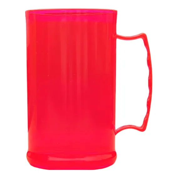 20 Canecas De Chopp Acrílico Lisas Chopp 500ml / Cerveja Cor Rosa Neon Lisa Foto 1