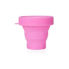 20 Copos Retrátil Copo De Silicone C/ Tampa 150ml Dobrável Cor 20 Rosa Foto mini  3