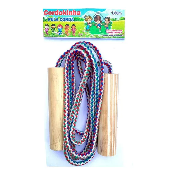 20 Corda De Pular Infantil 1,80m Nylon Lembrancinha Prenda Foto 1