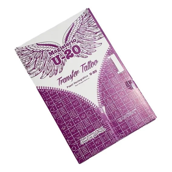 20 Folhas Papel Hectográfico U20 Decalque Tattoo Tatuagem Foto 1