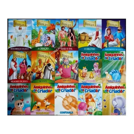 20 Livrinhos Bíblicos Infantil Historinhas Histórias Livros Foto 1