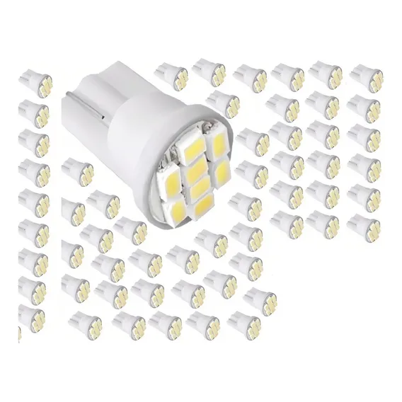 20 Lâmpadas - T10 8 Leds Smd Pingo Luz W5w 1026 Automoti Foto 1
