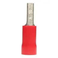 20 Pçs Terminal Tipo Pino Pré Isolado Oco Vermelho Cabo 10mm Foto mini  2