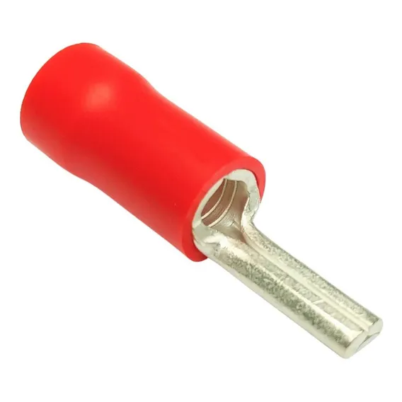 20 Pçs Terminal Tipo Pino Pré Isolado Oco Vermelho Cabo 10mm Foto 1