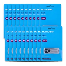 20 Pen Drive Twist 64gb Usb Multilaser - 20 Cartelas Foto  mini 1