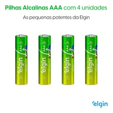 20 Pilhas Aaa Alcalina Elgin 5 Cartelas Foto mini 3