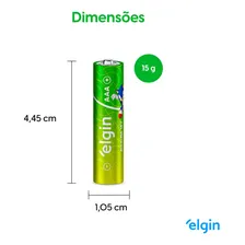 20 Pilhas Aaa Alcalina Elgin 5 Cartelas Foto mini 4
