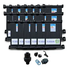 20 Placas 3m Aquecedor Solar Piscinas+quebra Vácuo Ts Solar Foto mini 1