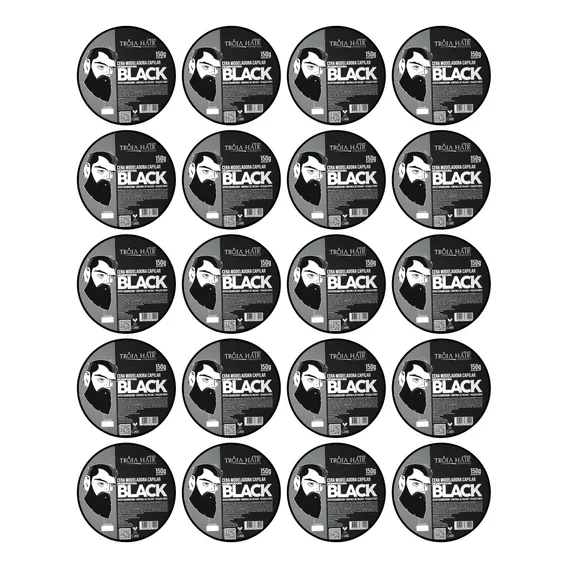 20 Pomadas Modeladoras Black 150g Atacado - Tr贸ia Hair Foto 1