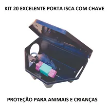 20 Porta Isca Com Chave Proteçao Camundongo Ratoeira Rato Foto mini 4