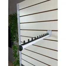 20 Rt Arara Cabideiro Para Painel Canaletado Reto Roupas Cor Branco Foto mini 2