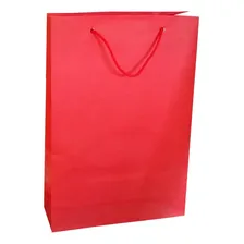 20 Sacolas De Papel Lisa 25x17x6 Lembrança Surpresa Cor Vermelho Foto mini 1