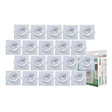 20 Spot Led Embutir Quadrado Bivolt Direcionável Taschibra Estrutura Quente 3000k 110v/220v Foto mini 1