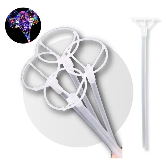 20 Suporte Para Balão Bubble + 20 Varetas 70cm Transparente Foto 1