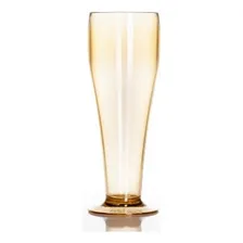 20 Taça Copo Bebidas Chopp Cerveja Acrílico Tulipa 330ml Cor Dourado Foto  mini 1