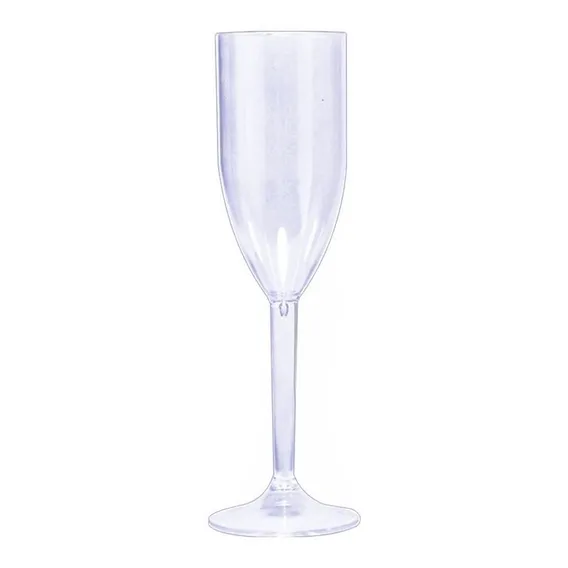 20 Taças De Champagne Acrílico 180  - Comemoração Cor Cristal Foto 1