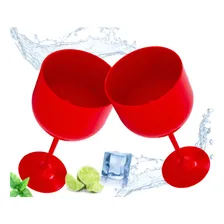 20 Taças Gin Acrílico Leitosa Cor Vermelho 580ml Foto mini 2