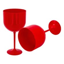 20 Taças Gin Acrílico Leitosa Cor Vermelho 580ml Foto mini 1