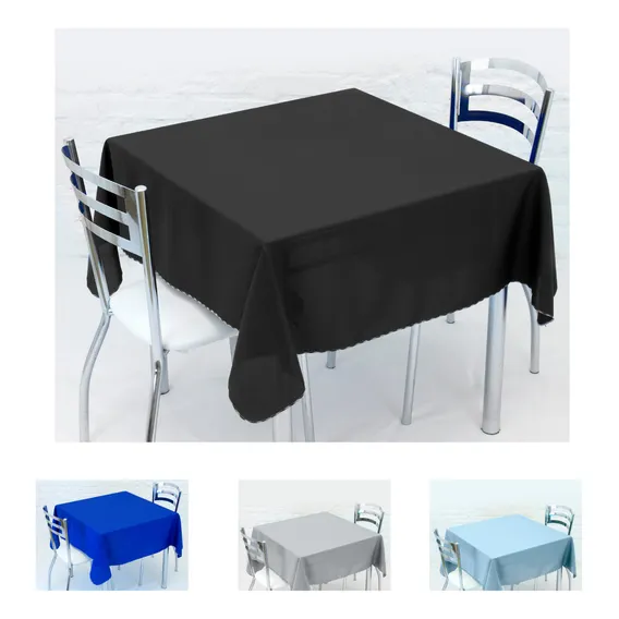20 Toalhas Mesa Oxford Retangular Lisa 1,40x2,10m Cozzilar Cor Preto Liso Foto 1